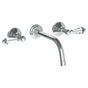 Watermark - Wall Mounted 3 Hole Lavatory Set with 8 3/8'' CTC Spout - Vintage Copper