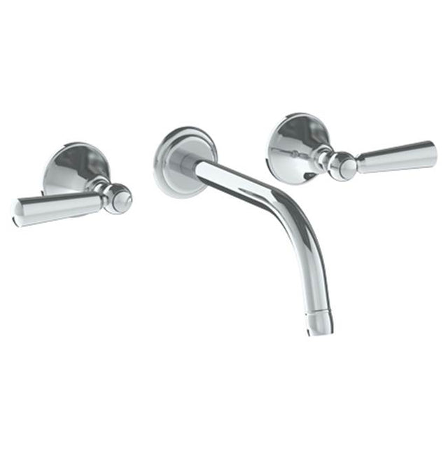 Watermark - Wall Mounted 3 Hole Lavatory Set with 8 3/8'' CTC Spout - Vintage Copper