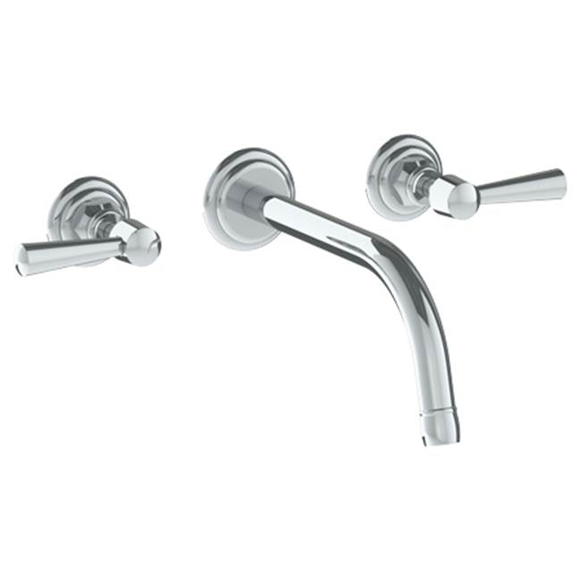 Watermark - Wall Mounted 3 Hole Lavatory Set with 8 3/8'' CTC Spout - Vintage Copper