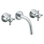 Watermark - Wall Mounted 3 Hole Lavatory Set with 6 1/2'' CTC Spout - Vintage Copper