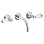 Watermark - Wall Mounted 3 Hole Lavatory Set with 6 1/2'' CTC Spout - Vintage Copper