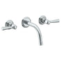 Watermark - Wall Mounted 3 Hole Lavatory Set with 6 1/2'' CTC Spout - Vintage Copper