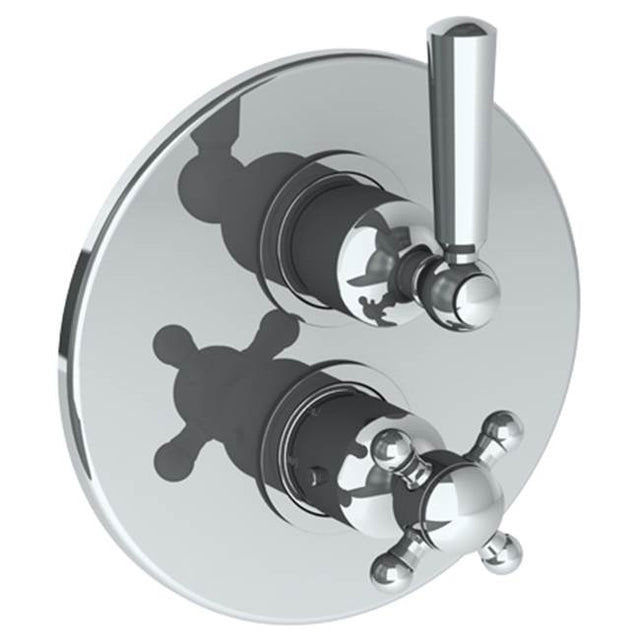Watermark - Wall Mounted Thermostatic Shower Trim with built-in control, 7 1/2'' - Vintage Copper