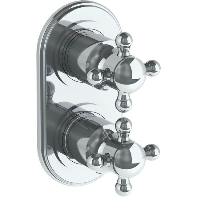 Watermark - Wall Mounted Mini Thermostatic Shower Trim with built-in control, 3 1/2'' - Vintage Copper