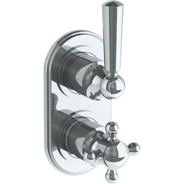 Watermark - Wall Mounted Mini Thermostatic Shower Trim with built-in control, 3 1/2'' - Vintage Copper