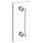 Watermark - Beverly 12'' shower door pull with knob/ glass mount towel bar with hook - Vintage Copper