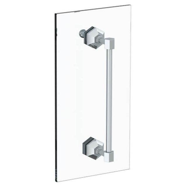 Watermark - Beverly 18'' shower door pull with knob/ glass mount towel bar with hook - Vintage Copper