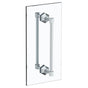 Watermark - Beverly 6'' double shower door pull/ glass mount towel bar - Vintage Copper