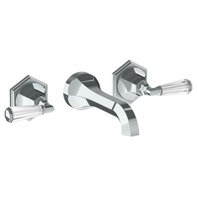 Watermark - Wall Mounted 3 Hole Lavatory Set with 6 3/4'' CTC Spout - Vintage Copper