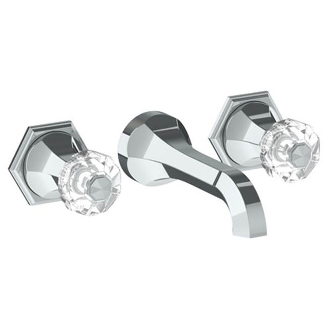 Watermark - Wall Mounted 3 Hole Lavatory Set with 6 3/4'' CTC Spout - Saint Bronze