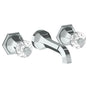 Watermark - Wall Mounted 3 Hole Lavatory Set with 6 3/4'' CTC Spout - Saint Bronze