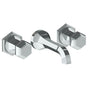 Watermark - Wall Mounted 3 Hole Lavatory Set with 6 3/4'' CTC Spout - Vintage Copper