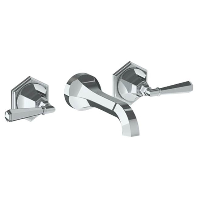 Watermark - Wall Mounted 3 Hole Lavatory Set with 6 3/4'' CTC Spout - Vintage Copper