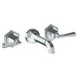 Watermark - Wall Mounted 3 Hole Lavatory Set with 6 3/4'' CTC Spout - Vintage Copper