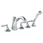 Watermark - Deck Mounted 5 Hole Extended Bath Set - Vintage Copper