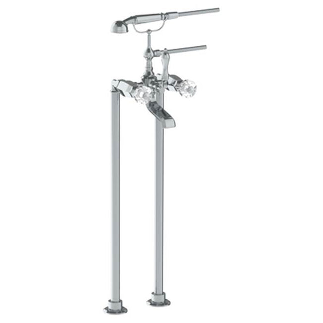 Watermark - Floor Standing Bath Set with Hand Shower - Vintage Copper