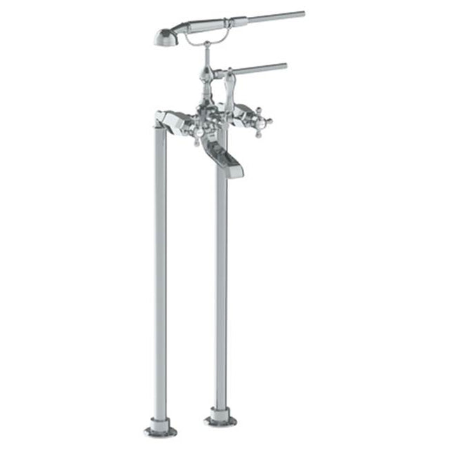 Watermark - Floor Standing Bath Set with Hand Shower - Vintage Copper