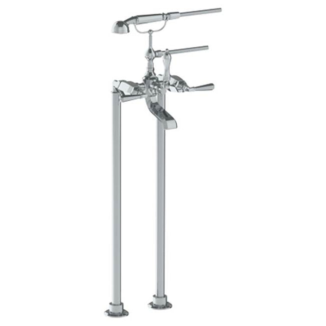 Watermark - Floor Standing Bath Set with Hand Shower - Vintage Copper