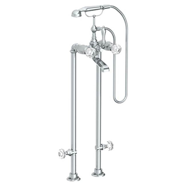 Watermark - Floor Standing Bath Set with Hand Shower and Shut-Off Valves - Vintage Copper