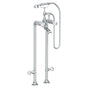 Watermark - Floor Standing Bath Set with Hand Shower and Shut-Off Valves - Vintage Copper