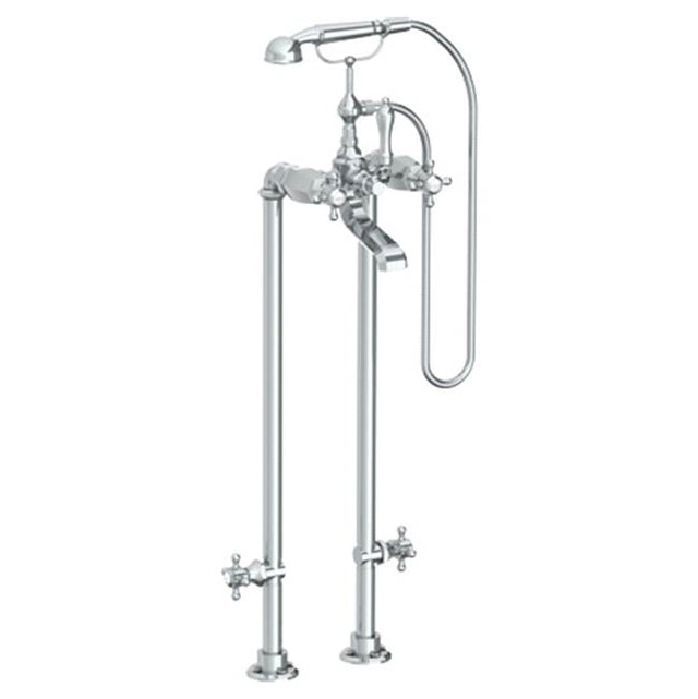 Watermark - Floor Standing Bath Set with Hand Shower and Shut-Off Valves - Vintage Copper