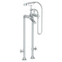 Watermark - Floor Standing Bath Set with Hand Shower and Shut-Off Valves - Vintage Copper