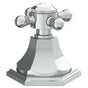Watermark - Trim For Deck Mounted Valve. Porcelain cross button on XX trim engraved ''HOT'' - Gun Metal