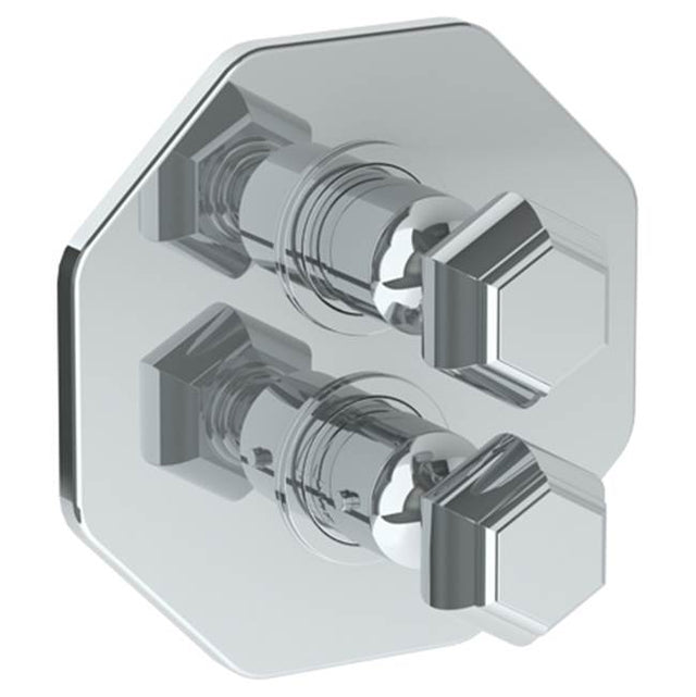 Watermark - Wall Mounted Thermostatic Shower Trim with built-in control, 7 1/2'' - Vintage Copper