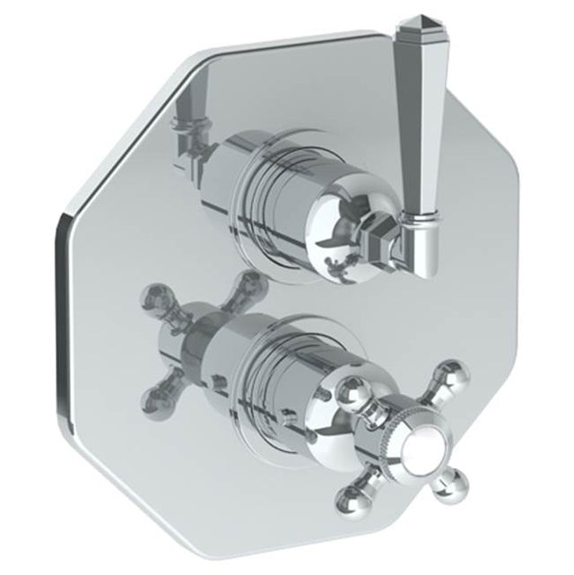 Watermark - Wall Mounted Thermostatic Shower Trim with built-in control, 7 1/2'' - Vintage Copper