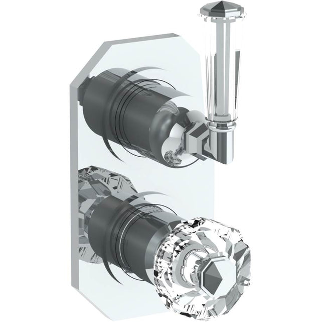 Watermark - Wall Mounted Mini Thermostatic Shower Trim with built-in control, 3 1/2'' - Vintage Copper