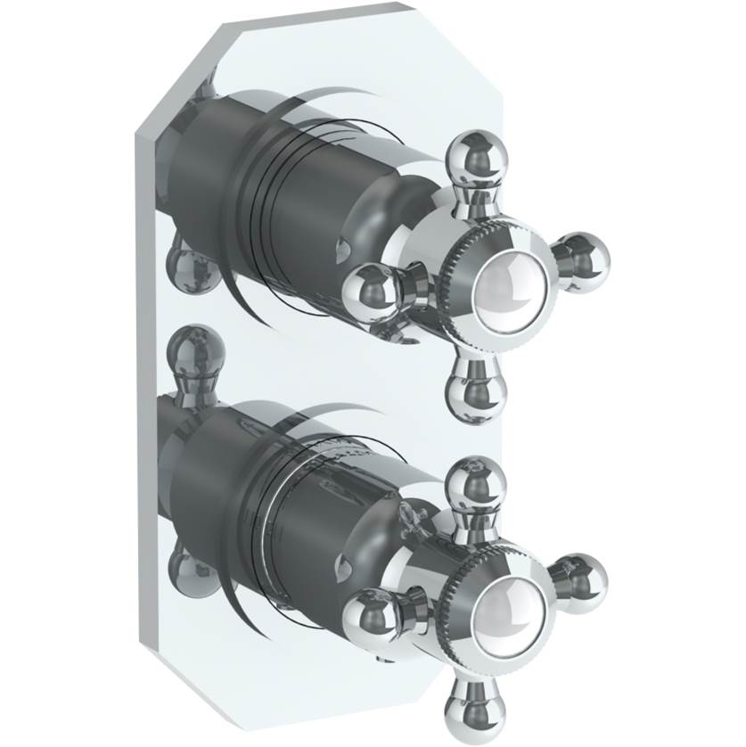 Watermark - Wall Mounted Mini Thermostatic Shower Trim with built-in control, 3 1/2'' - Vintage Copper