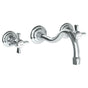 Watermark - Wall Mounted 3 Hole Lavatory Set with 8 3/8'' CTC Spout - Vintage Copper