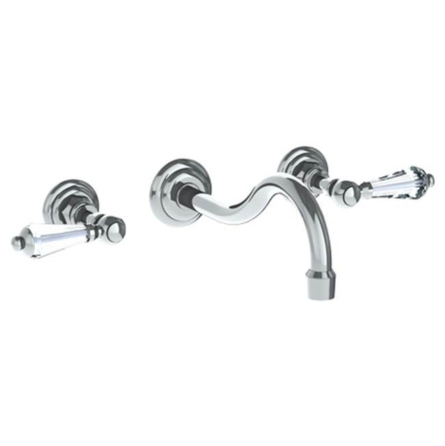 Watermark - Wall Mounted 3 Hole Lavatory Set with 8 3/8'' CTC Spout - Vintage Copper