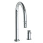Watermark - Deck Mounted 2 Hole Gooseneck Kitchen Faucet with Pull Down Spray - Vintage Copper