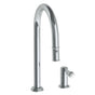 Watermark - Deck Mounted 2 Hole Gooseneck Kitchen Faucet with Pull Down Spray - Vintage Copper