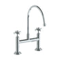 Watermark - Deck Mounted Bridge Extended Gooseneck Kitchen Faucet - Vintage Copper
