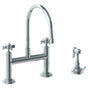 Watermark - Deck Mounted Bridge Kitchen Faucet with Independent Side Spray - Vintage Copper