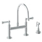 Watermark - Deck Mounted Bridge Kitchen Faucet with Independent Side Spray - Vintage Copper
