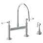 Watermark - Deck Mounted Bridge Kitchen Faucet with Independent Side Spray - Vintage Copper