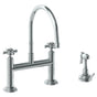 Watermark - Deck Mounted Bridge Kitchen Faucet with Independent Side Spray - Vintage Copper