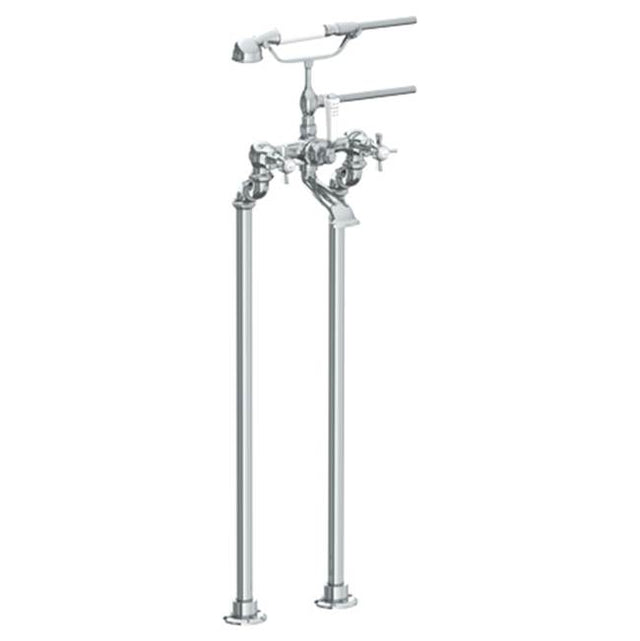 Watermark - Floor Standing Bath Set with Hand Shower - Vintage Copper
