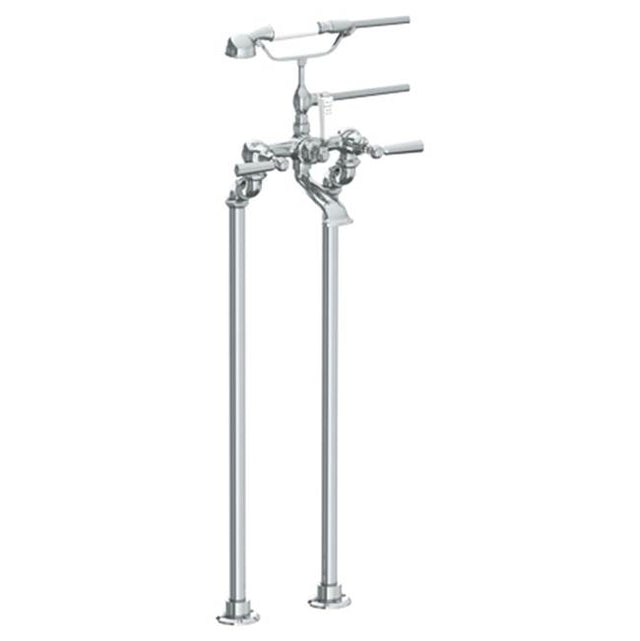 Watermark - Floor Standing Bath Set with Hand Shower - Vintage Copper