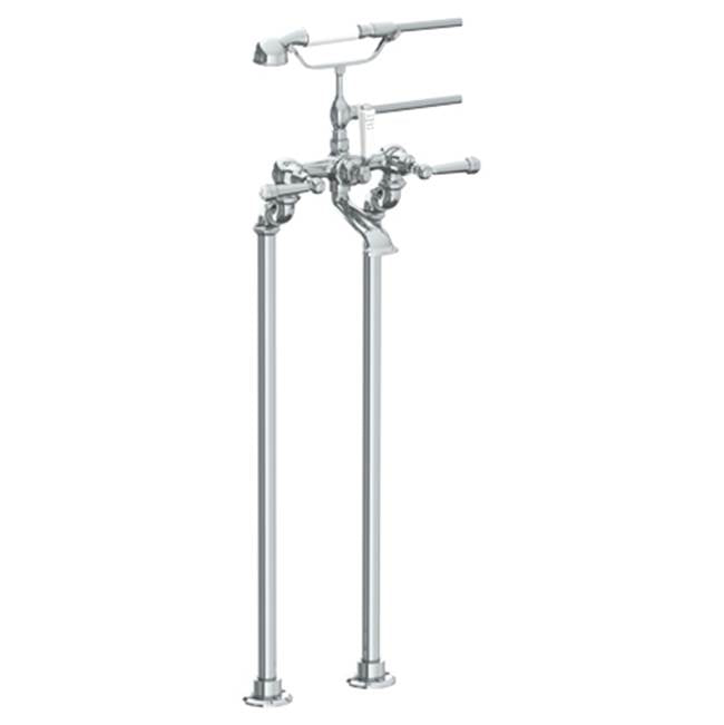 Watermark - Floor Standing Bath Set with Hand Shower - Vintage Copper