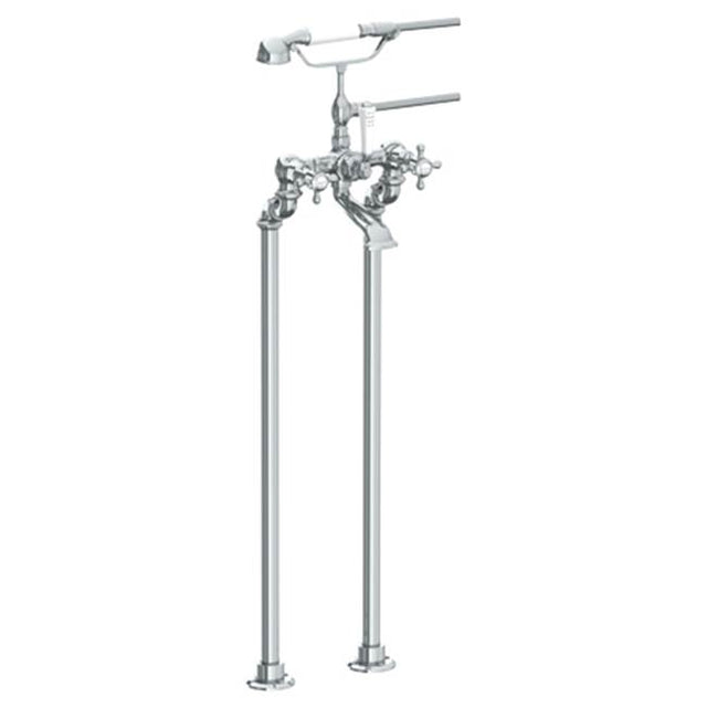 Watermark - Floor Standing Bath Set with Hand Shower - Vintage Copper