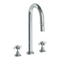 Watermark - Deck Mounted 3 Hole Gooseneck Top Prep Faucet with Pull Down Spray - Vintage Copper
