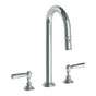 Watermark - Deck Mounted 3 Hole Gooseneck Top Prep Faucet with Pull Down Spray - Vintage Copper