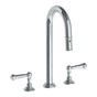 Watermark - Deck Mounted 3 Hole Gooseneck Top Prep Faucet with Pull Down Spray - Vintage Copper