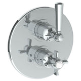 Watermark - Wall Mounted Thermostatic Shower Trim with built-in control, 7 1/2'' - Aged Brass