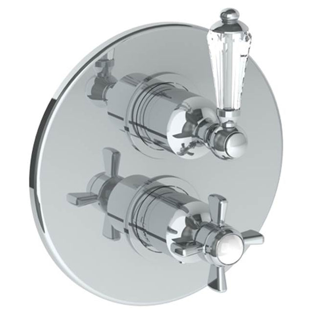 Watermark - Wall Mounted Thermostatic Shower Trim with built-in control, 7 1/2'' - Vintage Copper
