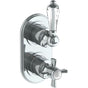 Watermark - Wall Mounted Mini Thermostatic Shower Trim with built-in control, 3 1/2'' - Vintage Copper